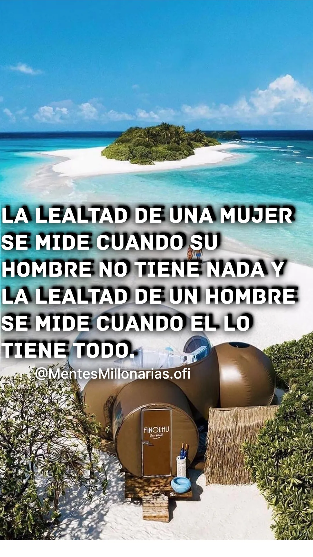 La lealtad de una mujer se mide cuando su hombre no tiene nada.
