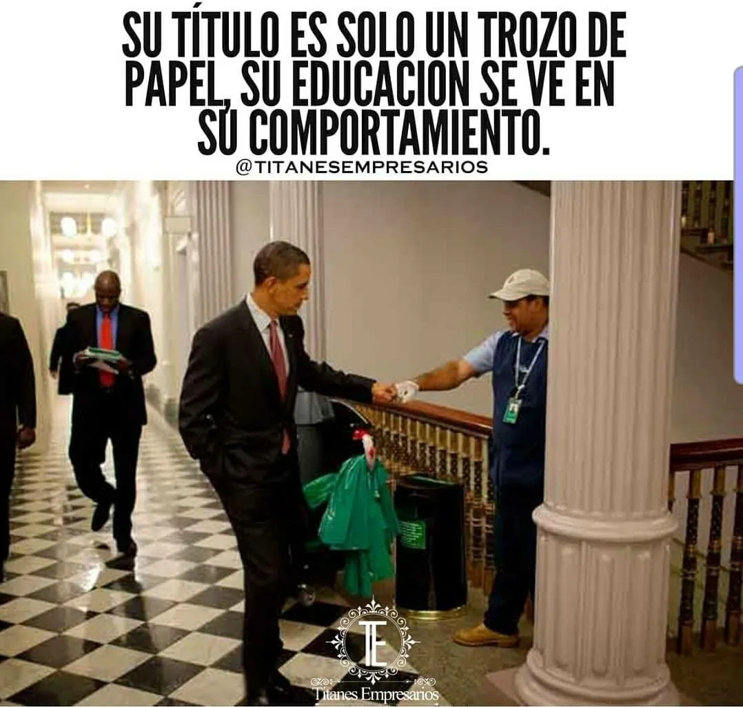Un título es solo un papel, la educación se ve en el comportamiento.