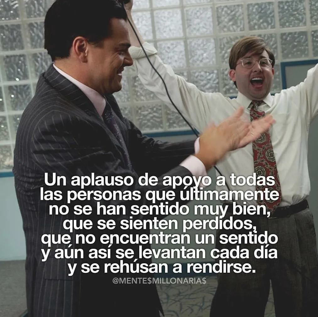 Un aplauso de apoyo a todas las personas que últimamente no se han sentido muy bien.
