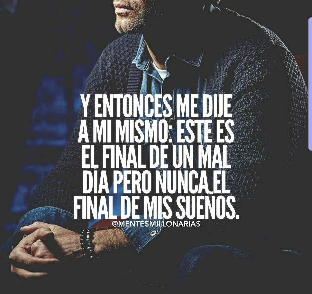 Y entonces me dije a mi mismo este es el final de un mal día.