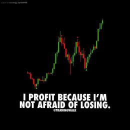 I profit because i am not afraid of losing
