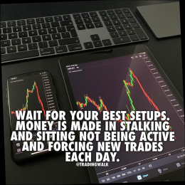 Wait for your best setups. Money is made in stalking and sitting not being active and forcing new trades each day