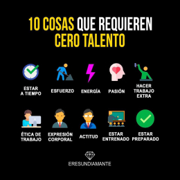 10 cosas que requieren cero talento